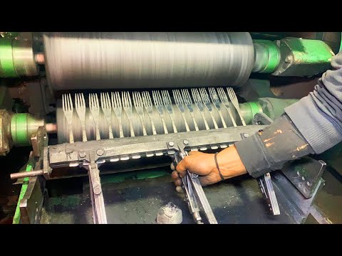 How its made a traditional fork || How are metal spoons fork made