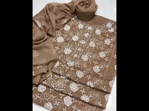 ⭐️🌺⭐️ *HandMade Collection | 2K23* ⭐️🌺⭐️🌸 Bamber Chiffon Fabric Handmade Kacha Work