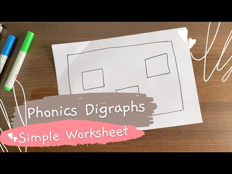 Phonics Digraphs Activity | DIY Phonics Worksheet for Preschool and Kindergarten | Learn Digraphs