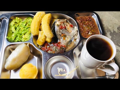 Fish stew, and entire buffet steamed with black African tea