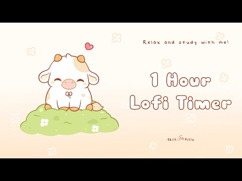 1 Hour - Relax & study with me Lofi | Spring Cow #timer #1hour #1hourloop #lofi #relaxing