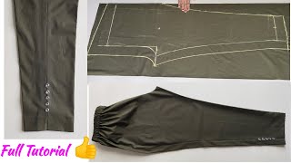 Very Easy Pant Trouser Cutting And Stitching | Women's Pant Trouser cutting and stitching | Pant