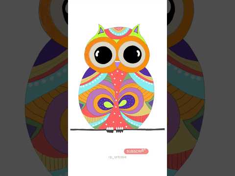 Owl Art Artwork 🦉 Painting 🖌️ #shorts #youtubeshorts #viral