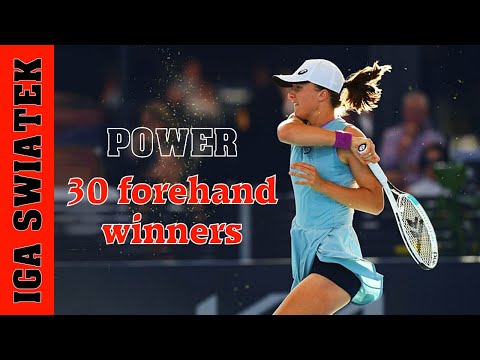 Iga Swiatek 💖 30 Precise Forehand Winners (POWER).