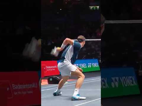 Axelsen's action against Ginting #shorts #shortvideo #shortsvideo #sports #sport #badminton