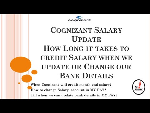 Cognizant Salary Update| How Much Time it Takes to Credit Salary if Bank Details Updated or Changed|