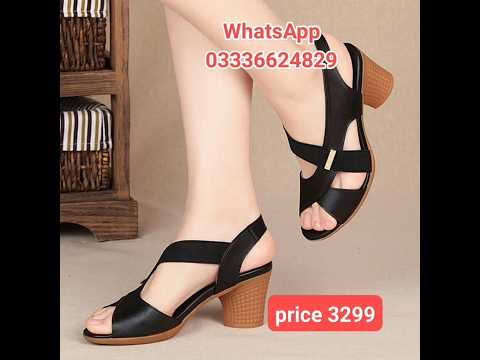 Women Cross Straps Fish Mouth Thick Heeled Sandals - #pakistan #shoes #womenfootwear #sandals