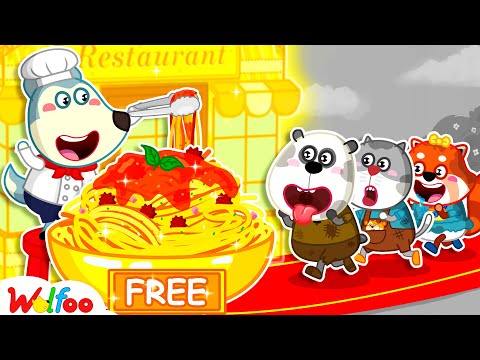 Welcome, Free Giant Noodles for the Poor! Wolfoo Kids Stories About Rich vs Broke | Wolfoo Channel