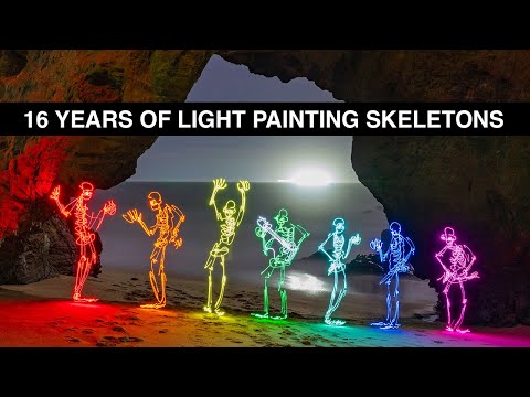 16 Years of Light Painting Skeletons