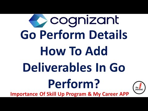 Go Perform In Cognizant |How To Add or Set Deliverables In Go Perform|Associate Self Evaluation