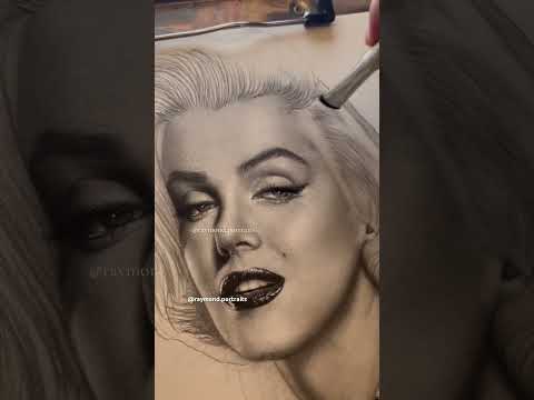 MARILYN🤍(tiktok:raymond.portraits) #artistdrawing #art #drawing #shortsvideo