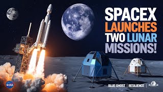 "SpaceX Launches Dual Moon Mission: Firefly Blue Ghost & Ispace Resilience Landers to the Moon"