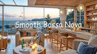 Smooth Bossa Nova Jazz Music & Calming Ocean Waves at Seaside Coffee Shop Ambience for Happy Moods