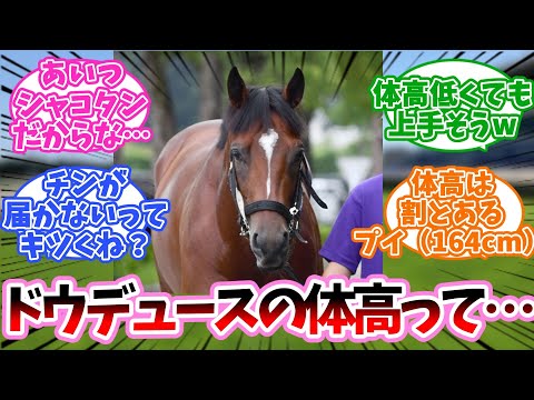 ドウデュースの体高ってに対するみんなの反応集【競馬】