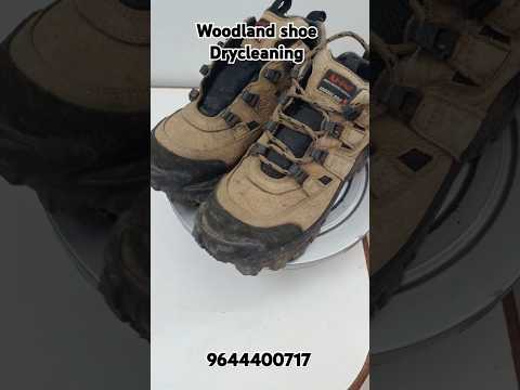 Woodland shoe drycleaning.. #woodland #woodlandshoes