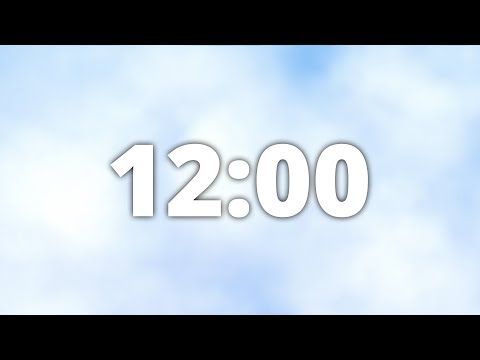 12 Minute Countdown Timer with Alarm | ☁ Soft Clouds ☁