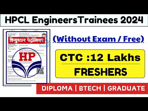 HPCL Recruitment 2024 | New Jobs | Engineers Jobs | Diploma Jobs | Trainee Engineers Jobs | MNC Jobs