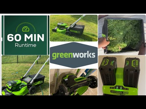 Greenworks 60V Lawn Mower | Greenworks 60V 21" Cordless Battery Push Lawn Mower unboxing  review