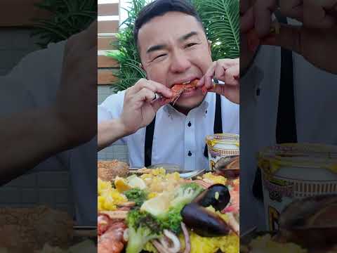 極寒パエリア #mukbang #モッパン #food