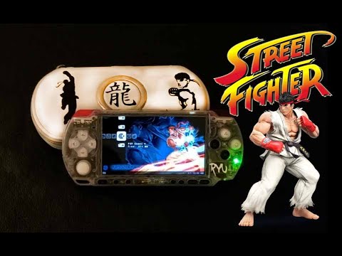 RYU! Street Fighter PSP 3000 Transparent Black and White