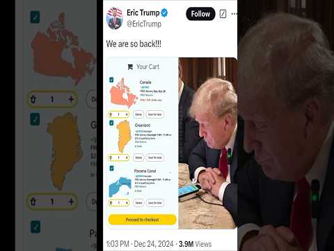 Trump's Son Shares Humorous Image of Father 'Buying' Canada and Greenland on Amazon #erictrump