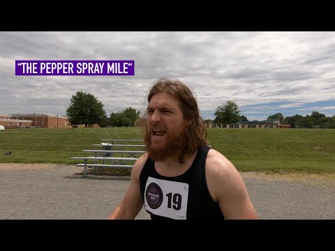 Guy gets pepper sprayed, runs the mile!