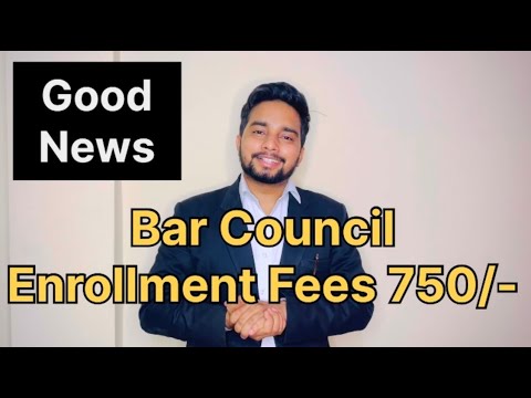 Bar Council Enrollment Fees Reduced to Rs. 750/- | Court Crucial Decision | #enrollment #lawyer