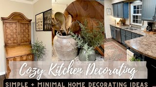 SIMPLE KITCHEN REFRESH AFTER THE HOLIDAYS/COZY + MINIMAL KITCHEN DECORATE WITH ME FOR WINTER 2023