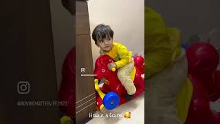 Lakdi ki kathi kathi pe ghora #babyboyplaying