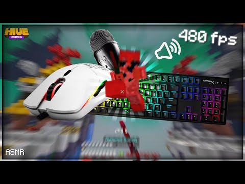 480fps / Winter Hive Skywars Chill / Keyboard and mouse ASMR