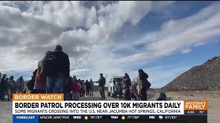 Migrants overflowing border crossing near Jacumba Hot Springs, California