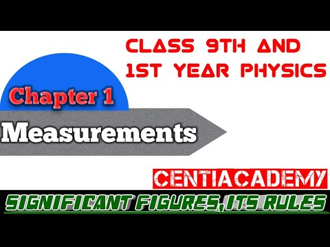 |Ch1 Measurements: |Significant Figures| |Rules |Class 9th & 1st Year Physics| |Sir Tahir Hussain|