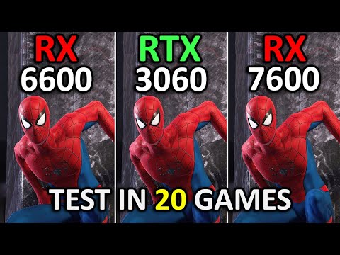 RX 6600 vs RTX 3060 12GB vs RX 7600 | Test in 20 Games at 1080p | Performance Battle! | 2025