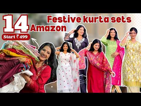 Top 14 Amazon Kurta Sets Haul | Office wear Collection Starting at ₹499 | Affordable Kurta set haul