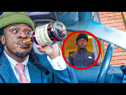 Iced Tea Henny Bottle Drive Thru Prank (part 2)