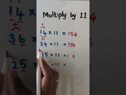 Math Tricks - Multiply by 11 #math #mathtricks #multiplicationtrick #tipsandtricks #hacks