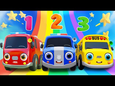 Learn Number and ABC Song with Wheels On The Baby Bus | Nursery Rhymes & Kids Songs - Baby Car Songs