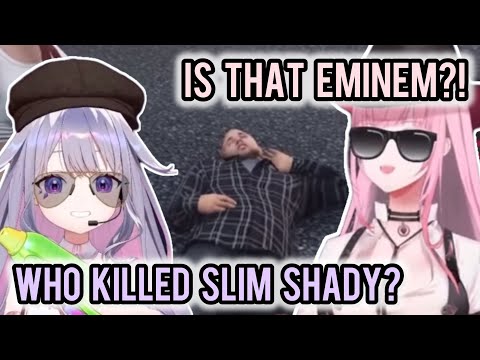 Suisei Revenge Arc: Calli and Koseki Bijou found DEAD Eminem and a GLITCH bear [HoloGTA]