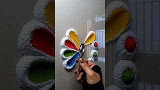 unique butterfly rangoli design 🧚😍 #shorts #viral #trending #rangoli #kolam #titli