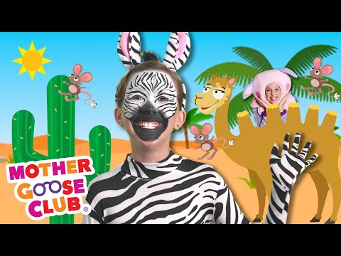 🦓 Animal Face Painting Fun! 🤣🐰 | Mother Goose Club Nursery Rhymes LIVE | #television #tv