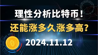 理性分析比特币！ 还能涨多久涨多高？11.12  特币 以太坊 行情分析！