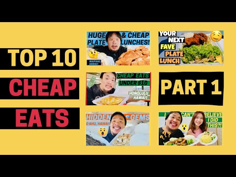 Top Ten CHEAP EATS in Honolulu Hawaii Part 1