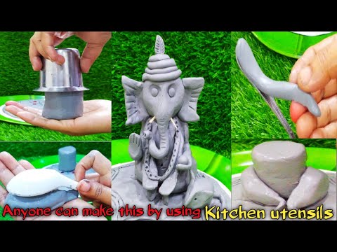 Eco friendly ganesha making easy | Eco friendly ganesha making with clay | Eco ganesha