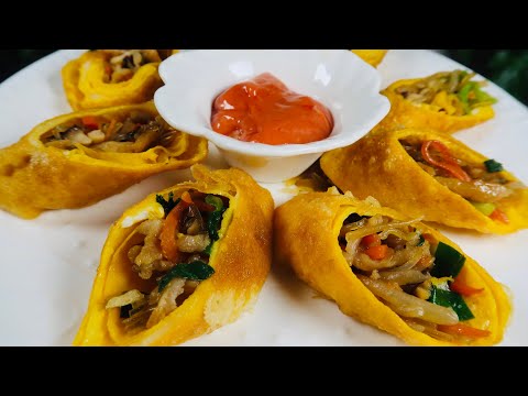 Deep-Fried Egg roll 炸春段 雞蛋卷