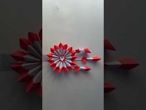 How to make beautiful paper flower # Quick and easy Wall hanging paper flower.