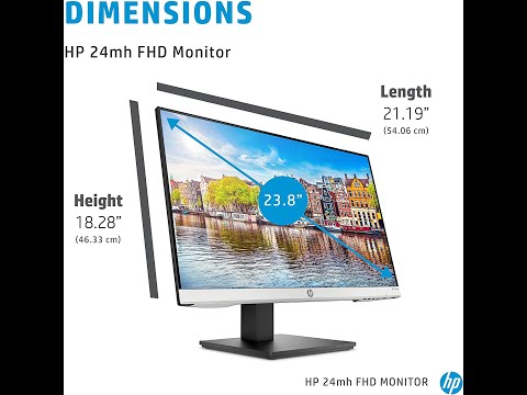 HP 24mh FHD Monitor   Computer Monitor with 23 8 Inch IPS Display 1080p   Built In Speakers Amazon