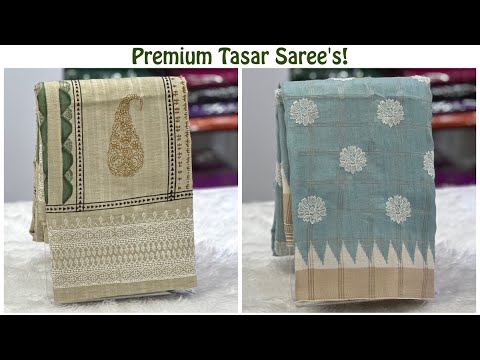 The Exclusive Designs of Tasar Silk saree’s | #saree #bengaluru #shopping