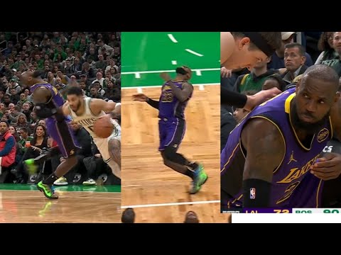 LeBron James HUGE flop on Jayson Tatum gets LAUGHED AT by crowd & has him injured!