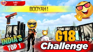 ONLY G18 CHALLENGE IN SOLO 🔥 !! IND NO-1 G18  PLAYER 🥵  #freefire #srislive