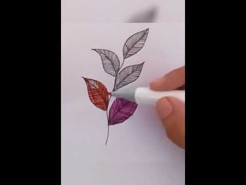 leafart#easyart #leafdrawing #artlover